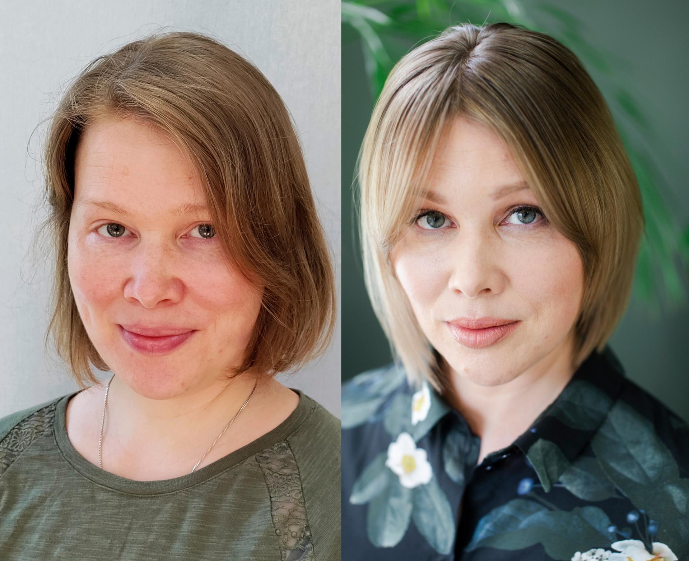 Helinän hento tukka sai lisää volyymia ilman lyhentämistä – katso, miten huikea hiusmuutos tehtiin