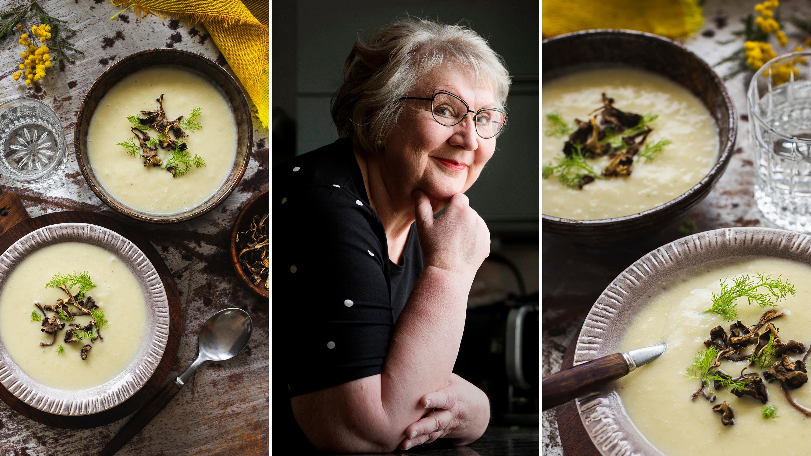 Kirjailija Anneli Kannon samettinen kasviskeitto on helppo ja edullinen syysruoka – persoonallisen maun takana on yksi herkullinen vihannes