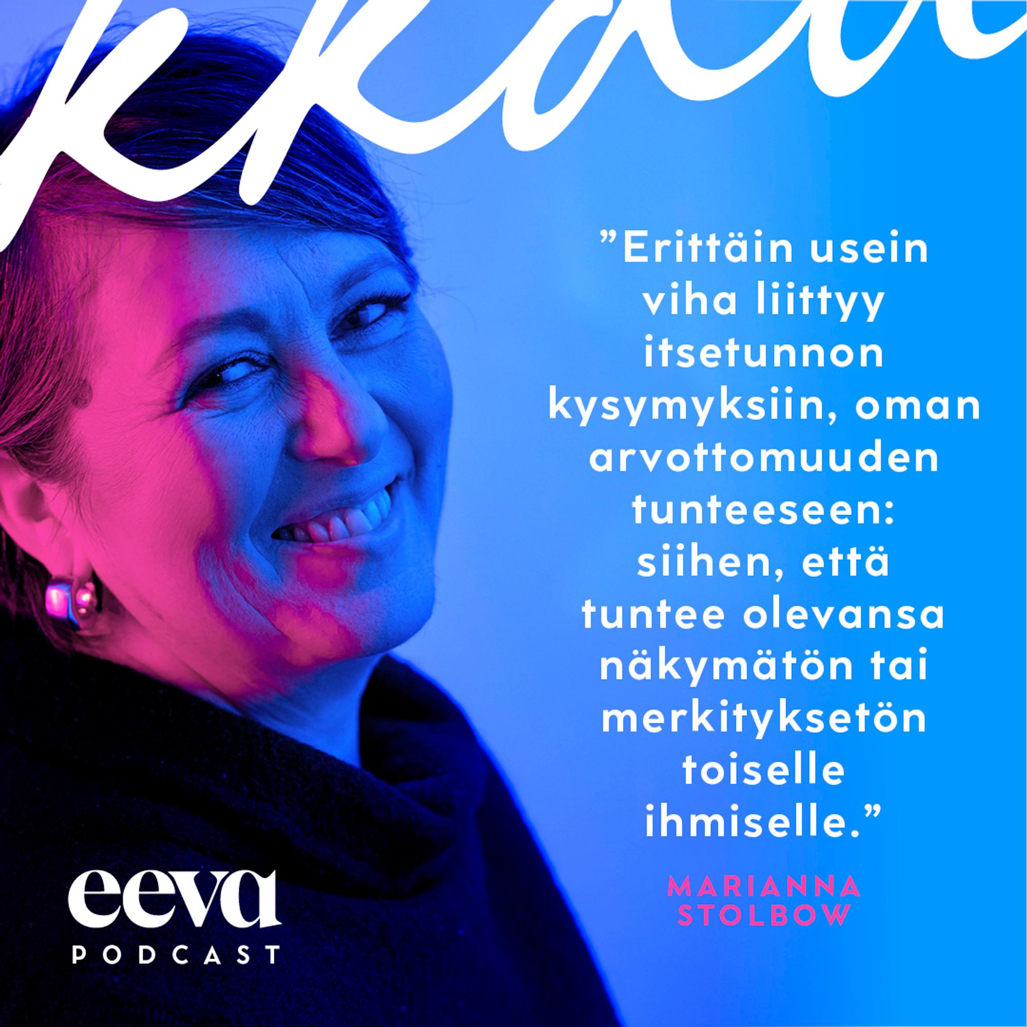 Rumat sanat parisuhteessa Rakkaudella me -podcast Marianna Stolbow