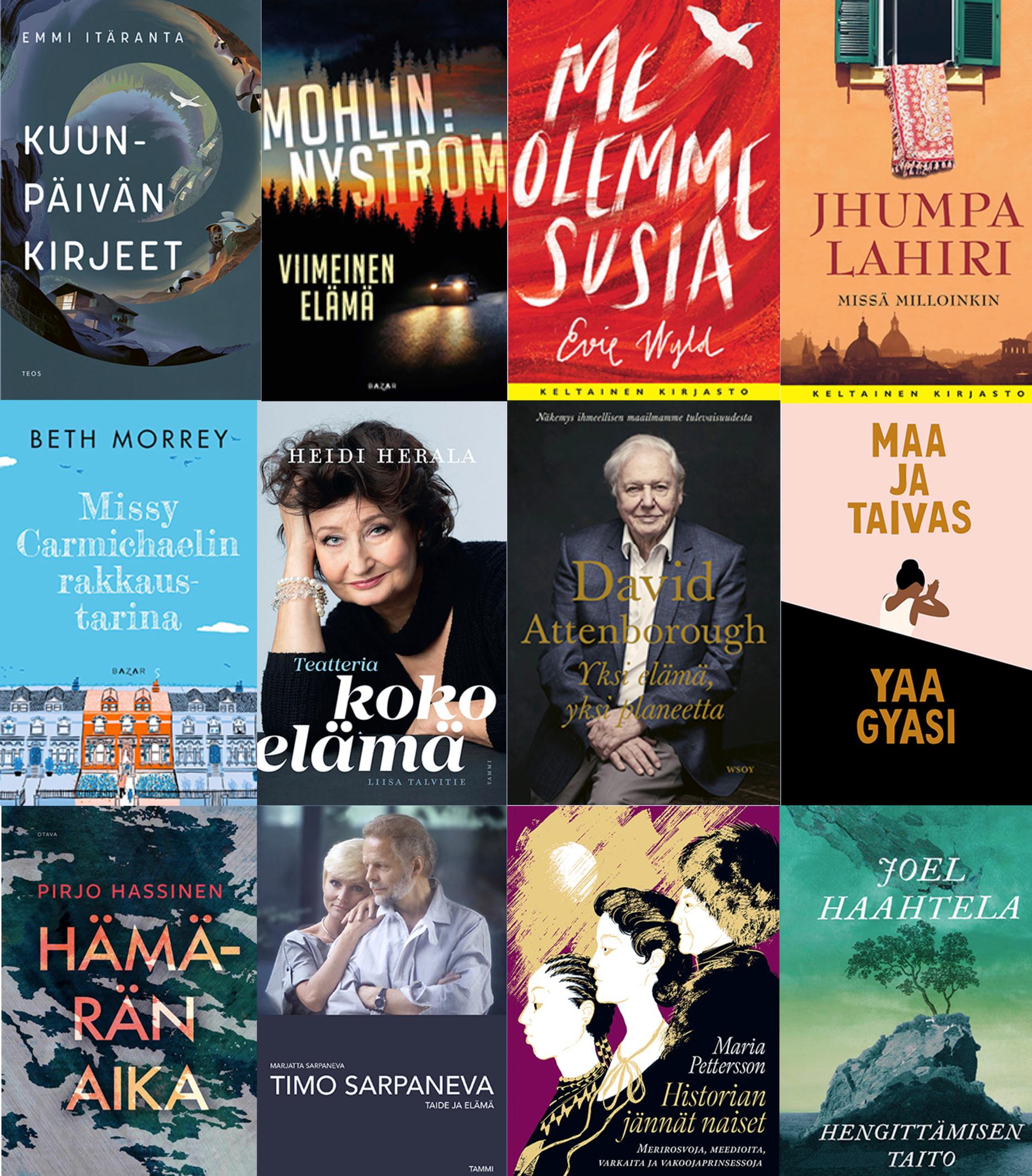 Kirjavinkit pukinkonttiin: Heidi Herala, David Attenborough, Pirjo Hassinen, Joel Haahtela, Marjatta Sarpaneva, Yaa Gasi