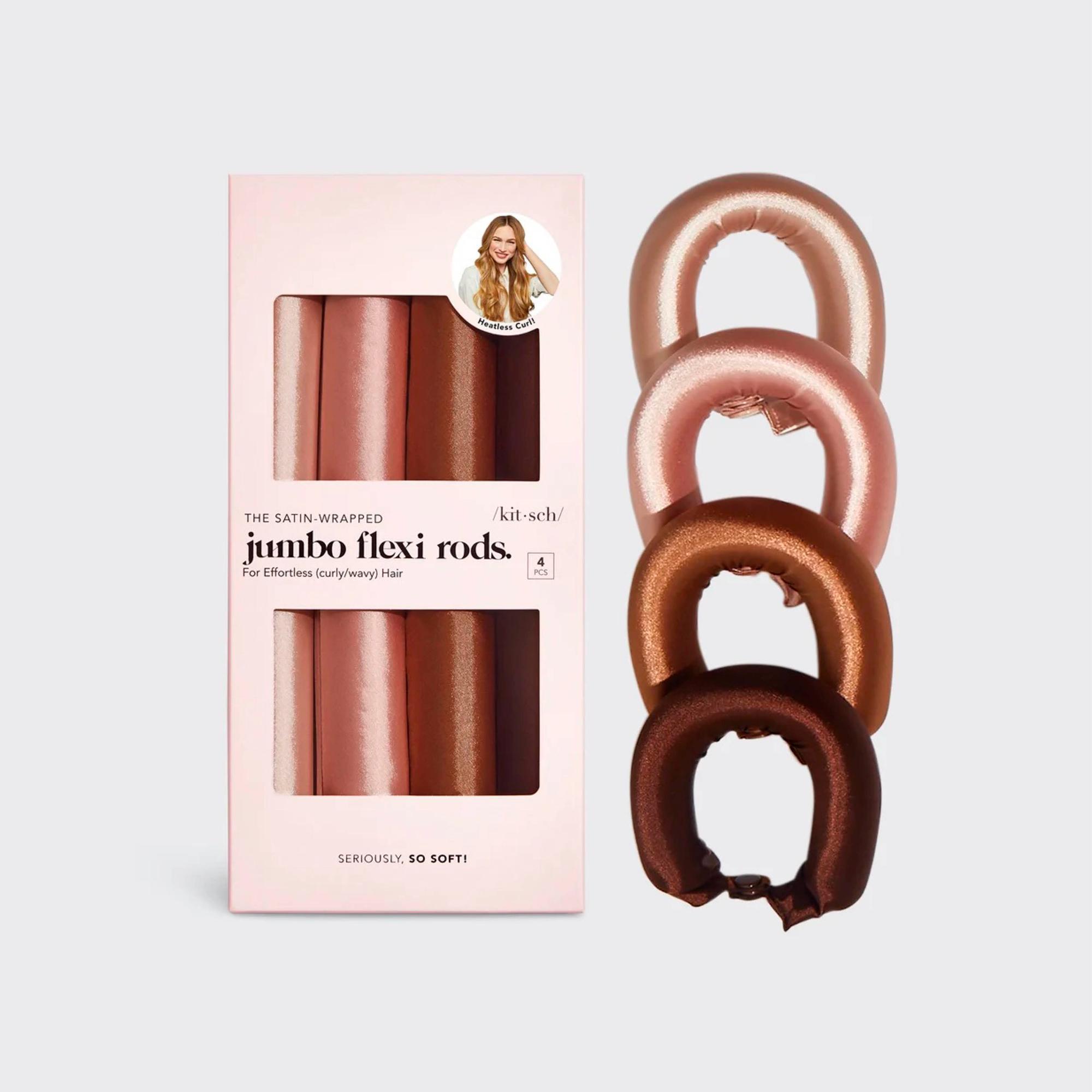 Kitsch Satin Wrapped Jumbo Flexi rods 23 e / 4 kpl. 