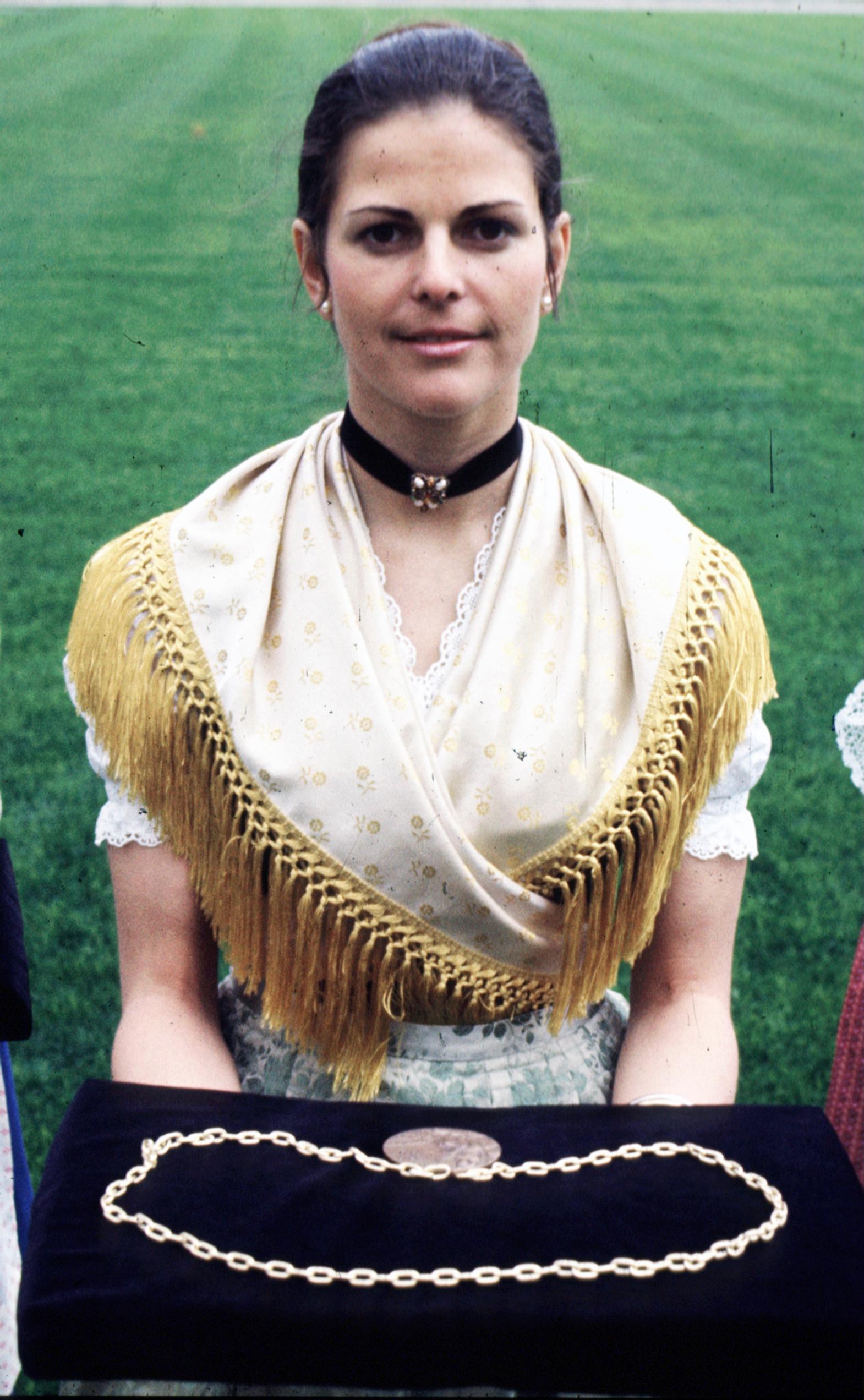 Silvia työssään Münchenin olympialaisissa, jossa pari tutustui.