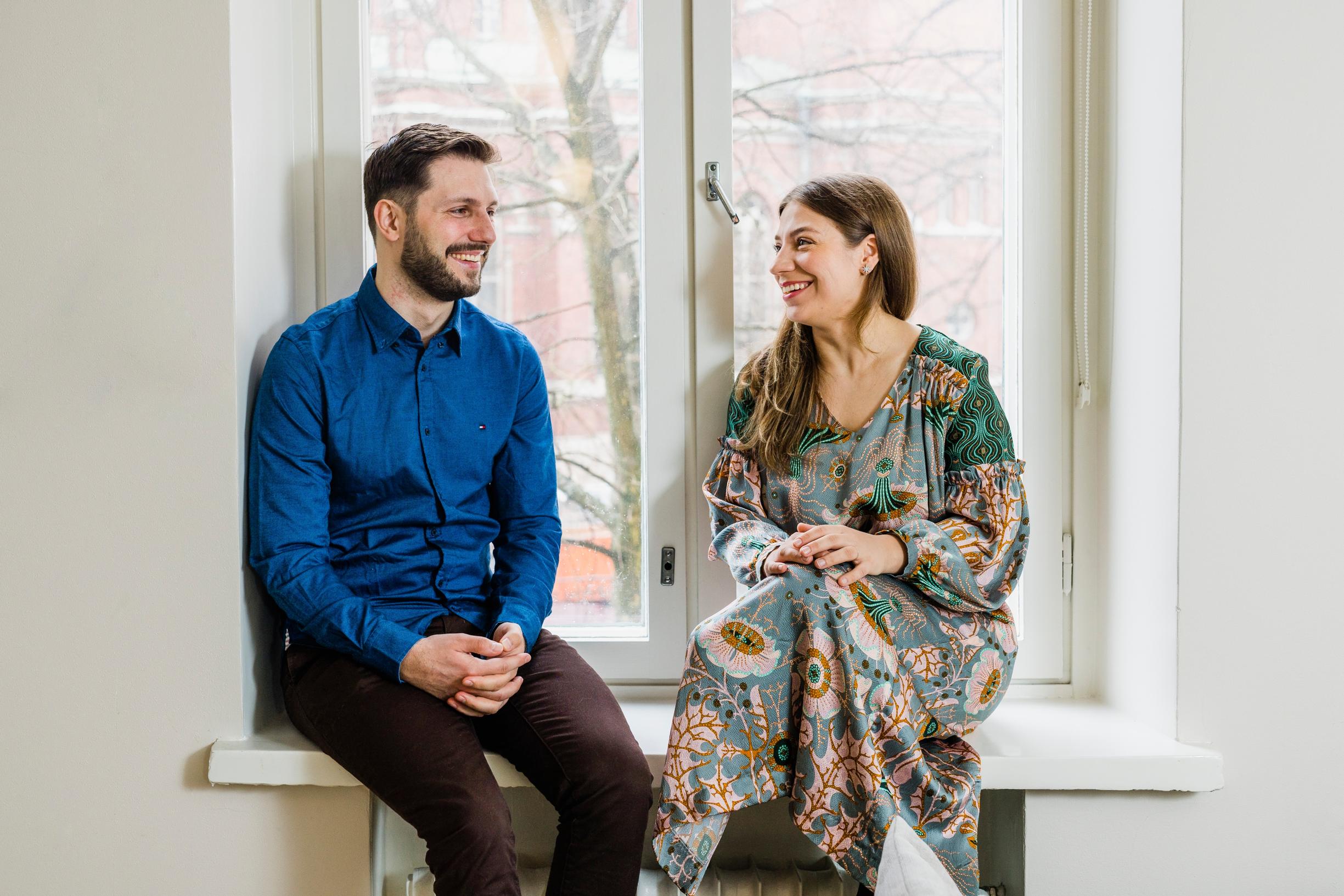 Kapellimestari Dalia Stasevska ja pianisti Justas Stasevskij