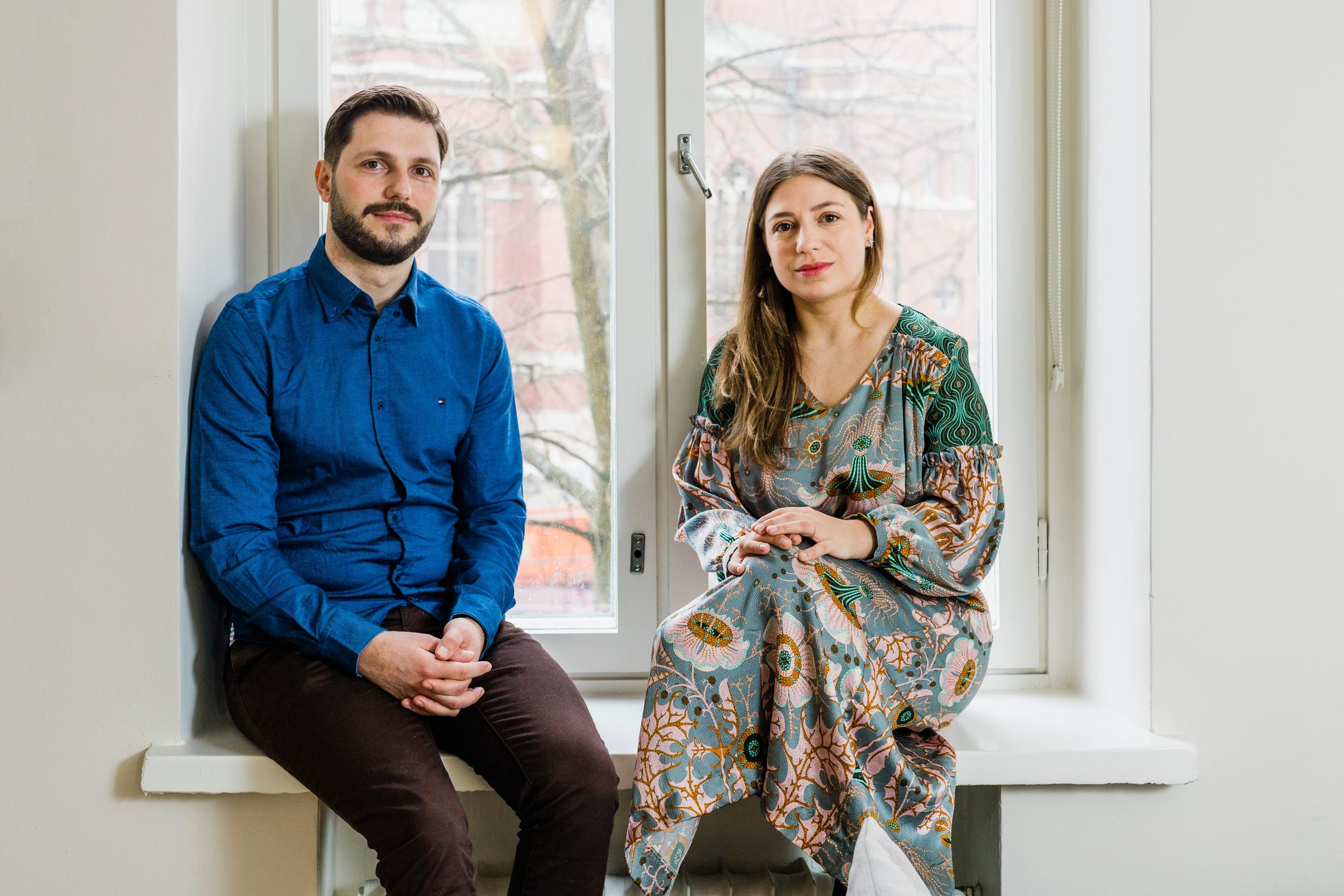 Kapellimestari Dalia Stasevska ja pianisti Justas Stasevskij