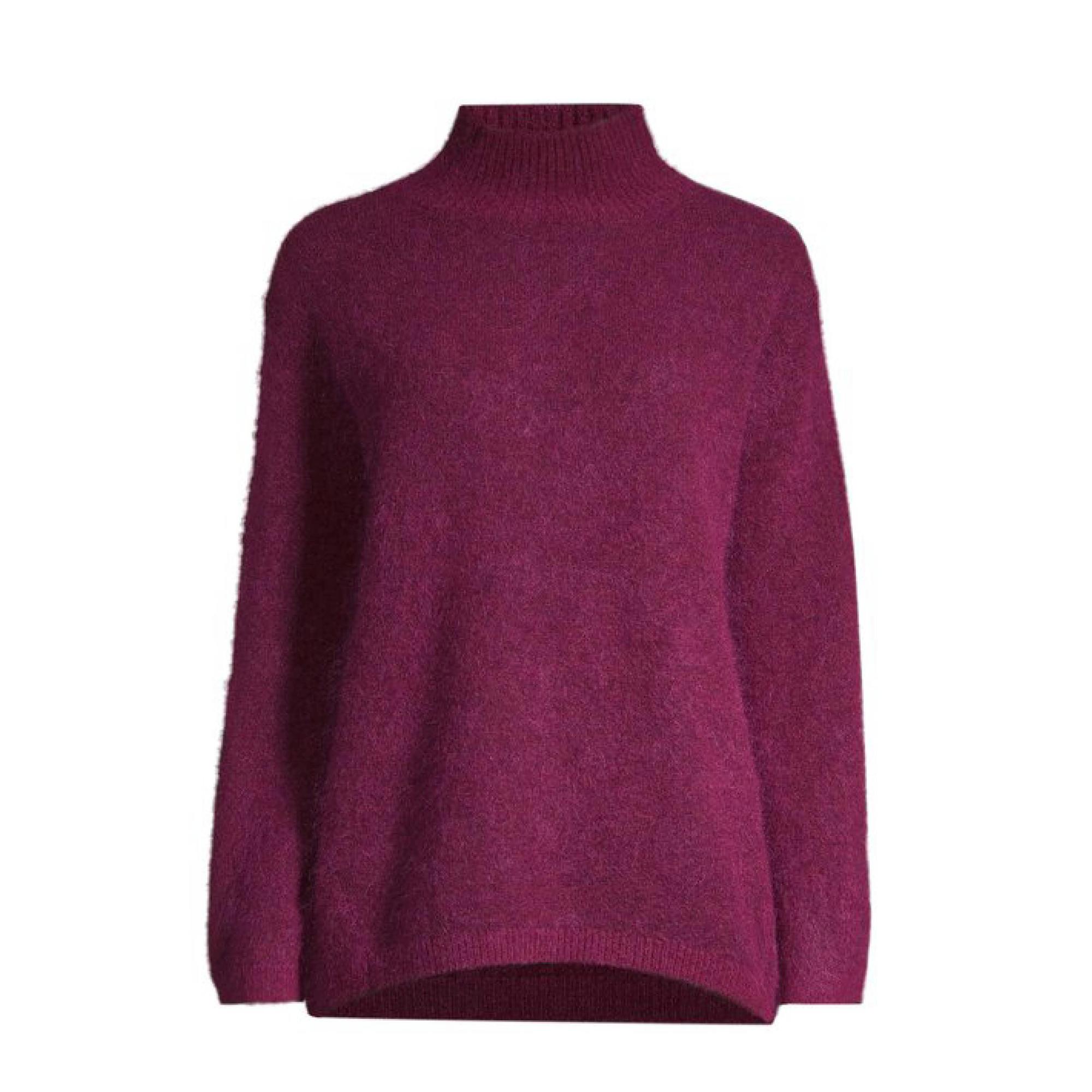 Simone-neuleen (XS–XL) materiaalina on mohair-merinovillasekoite (XS–XL) 175 e, Ril’s, Stockmann.