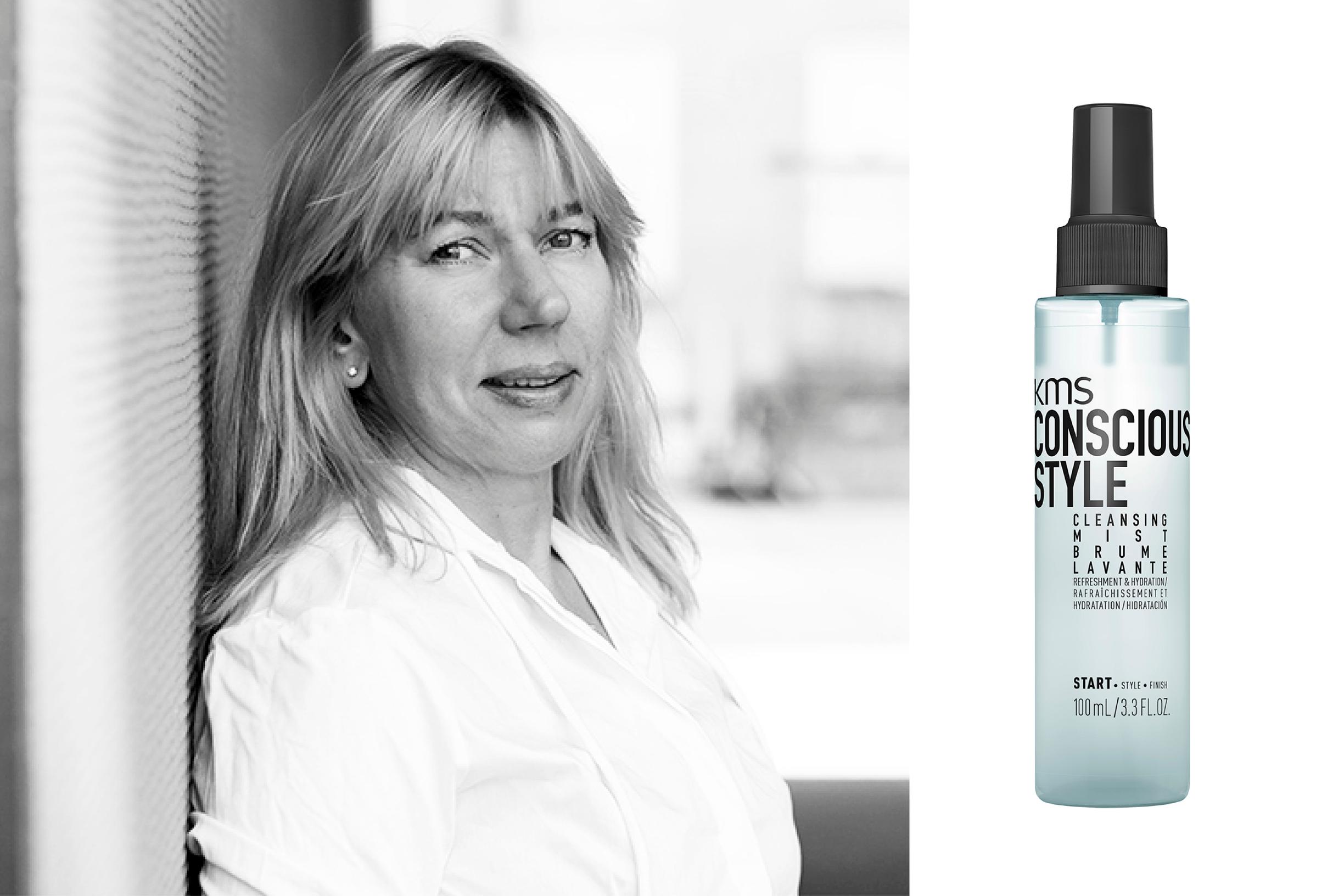 Taru Stenberg ja KMS Conscious Style Cleansing Mist