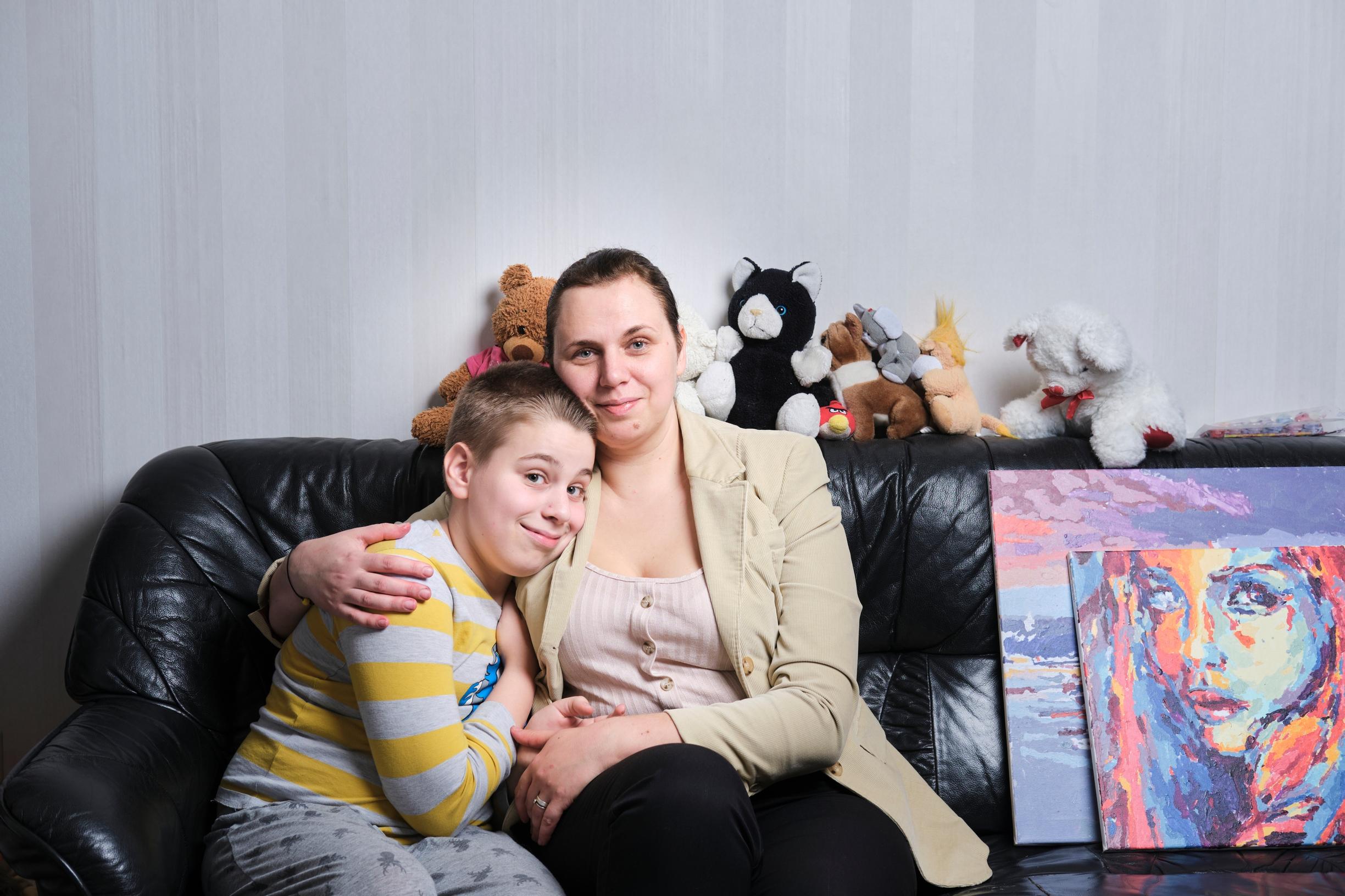 Nadiia Pototska ja poika Albert