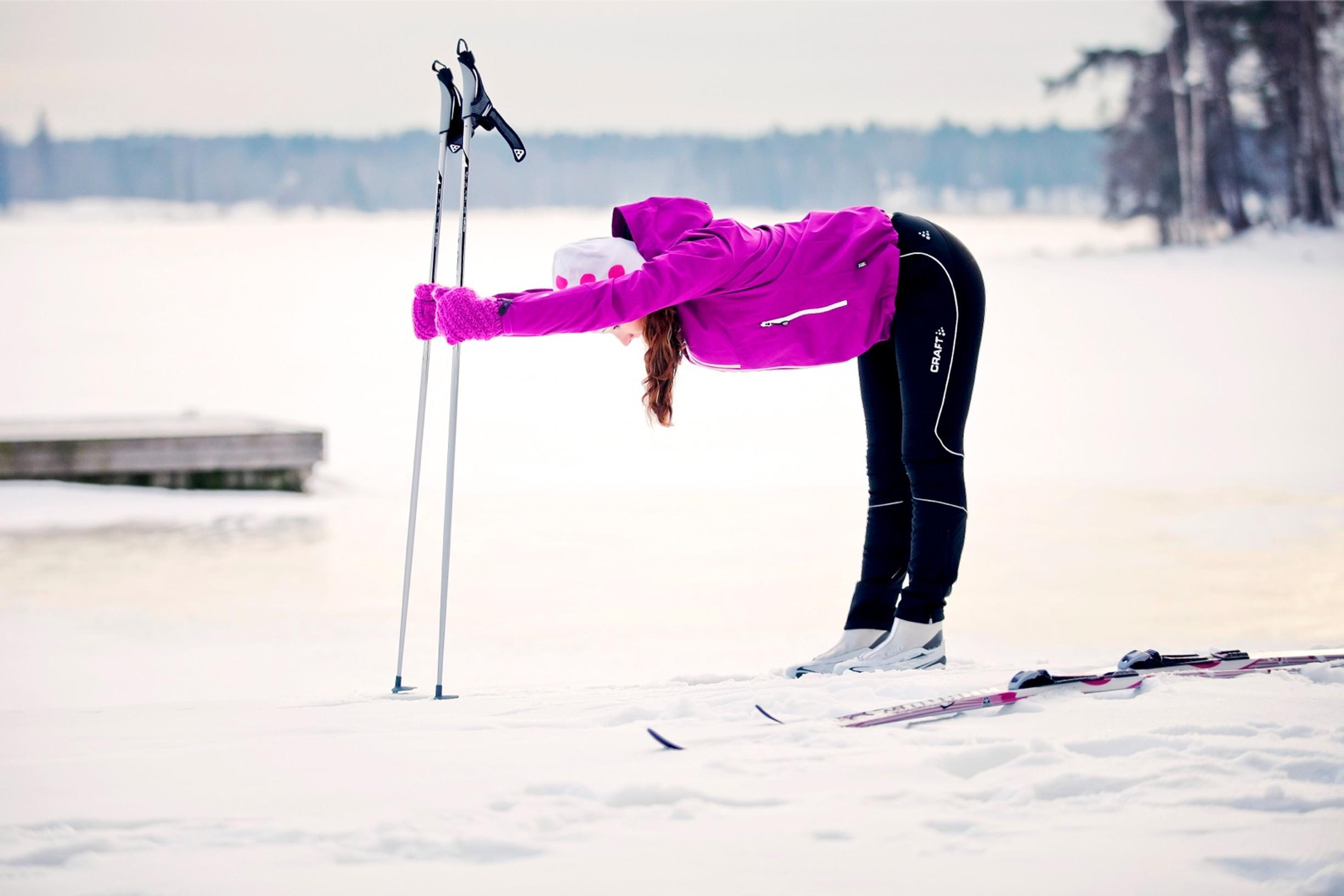 Hiihtäjän venyttely