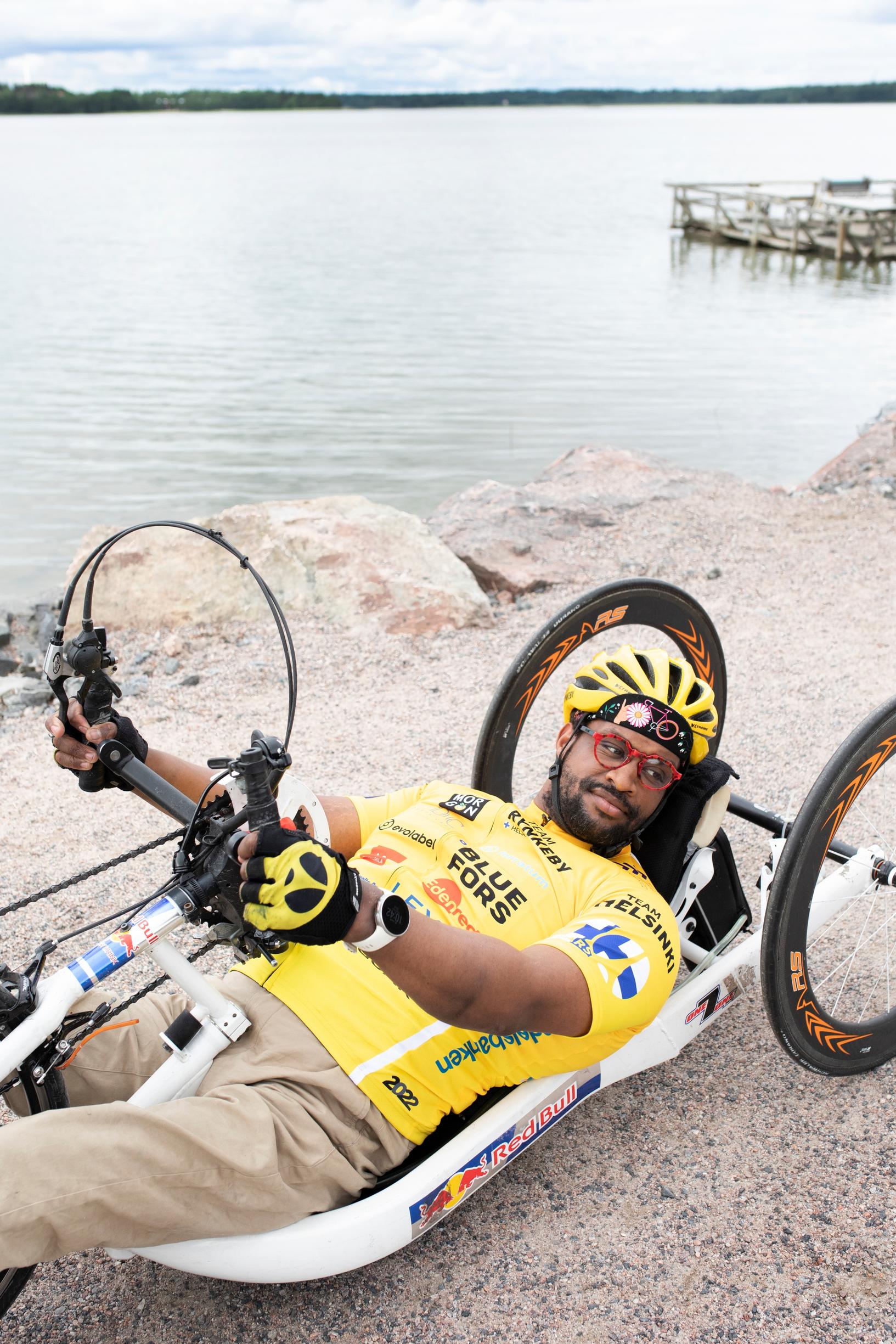 Otso oli pyöräilyn ainoa liikuntavammainen osallistuja.