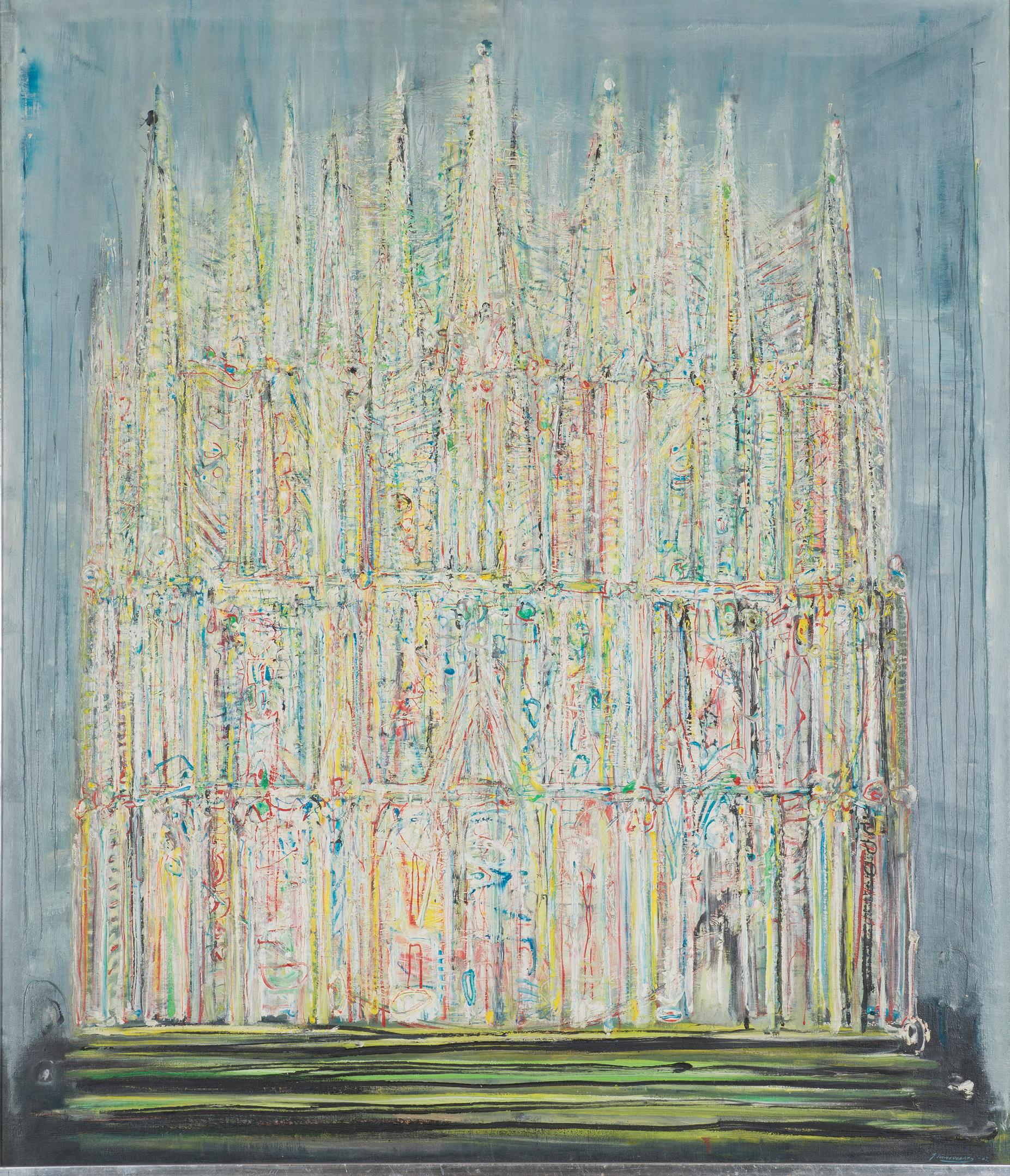 Henmpeä, tyylitelty maalaus tuomiokirkosta