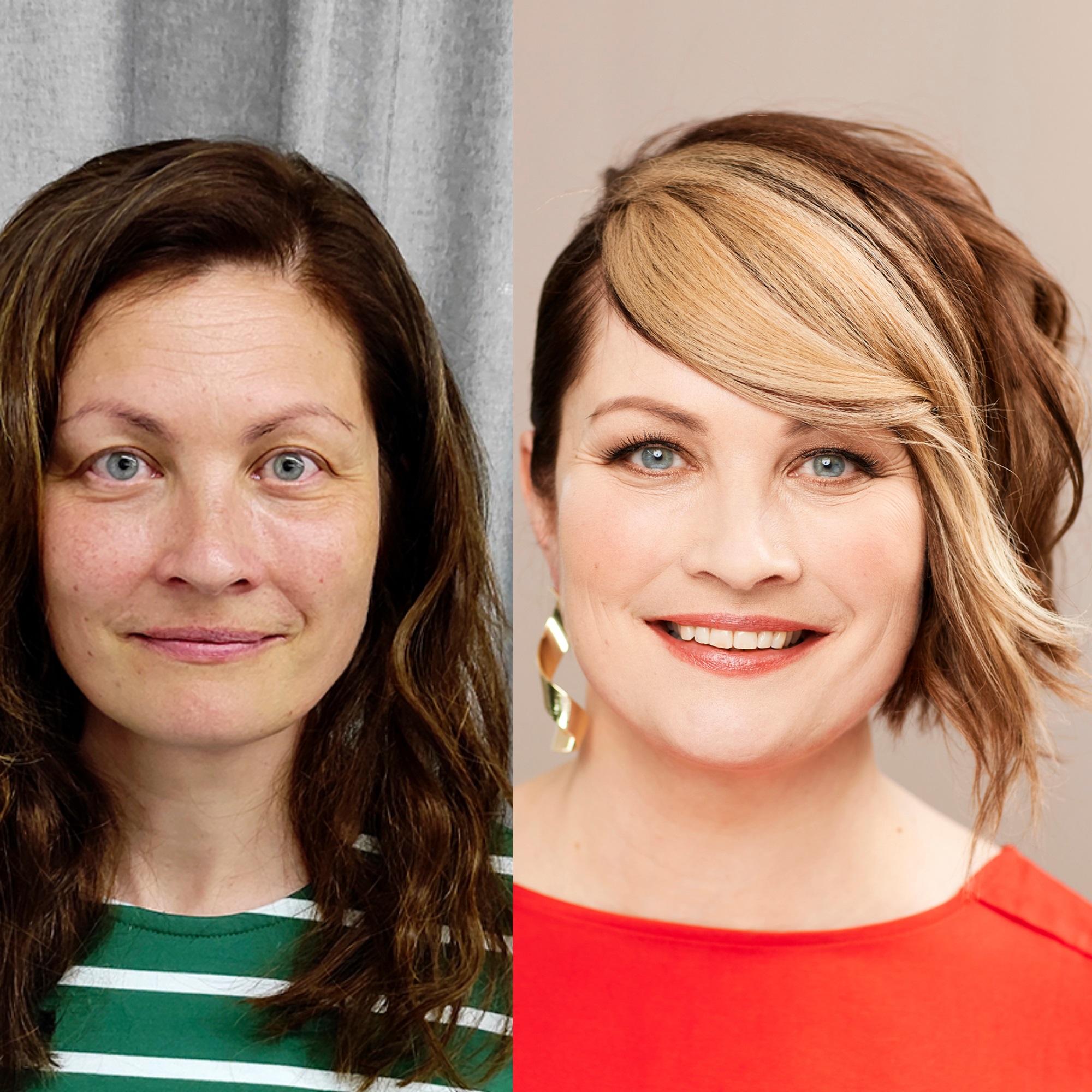 Ihanasti kameleontti! Katso mahtava hiusmuutos: rikotun polkan tyyli ja väri vaihtuvat jakausta siirtämällä