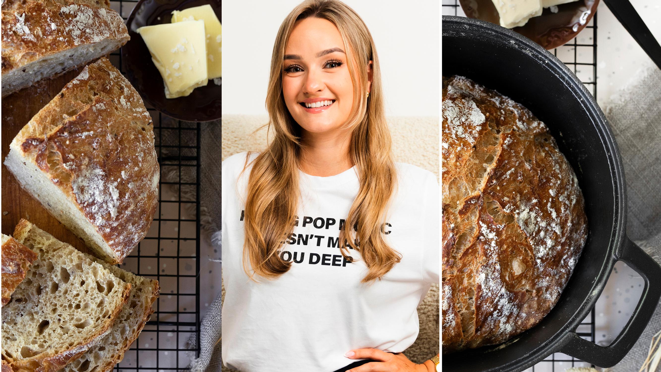 Nelli Matulan leipäreseptissä on vain 4 raaka-ainetta – lopputulos on sisältä ihanan pehmeä ja päältä rapsakka
