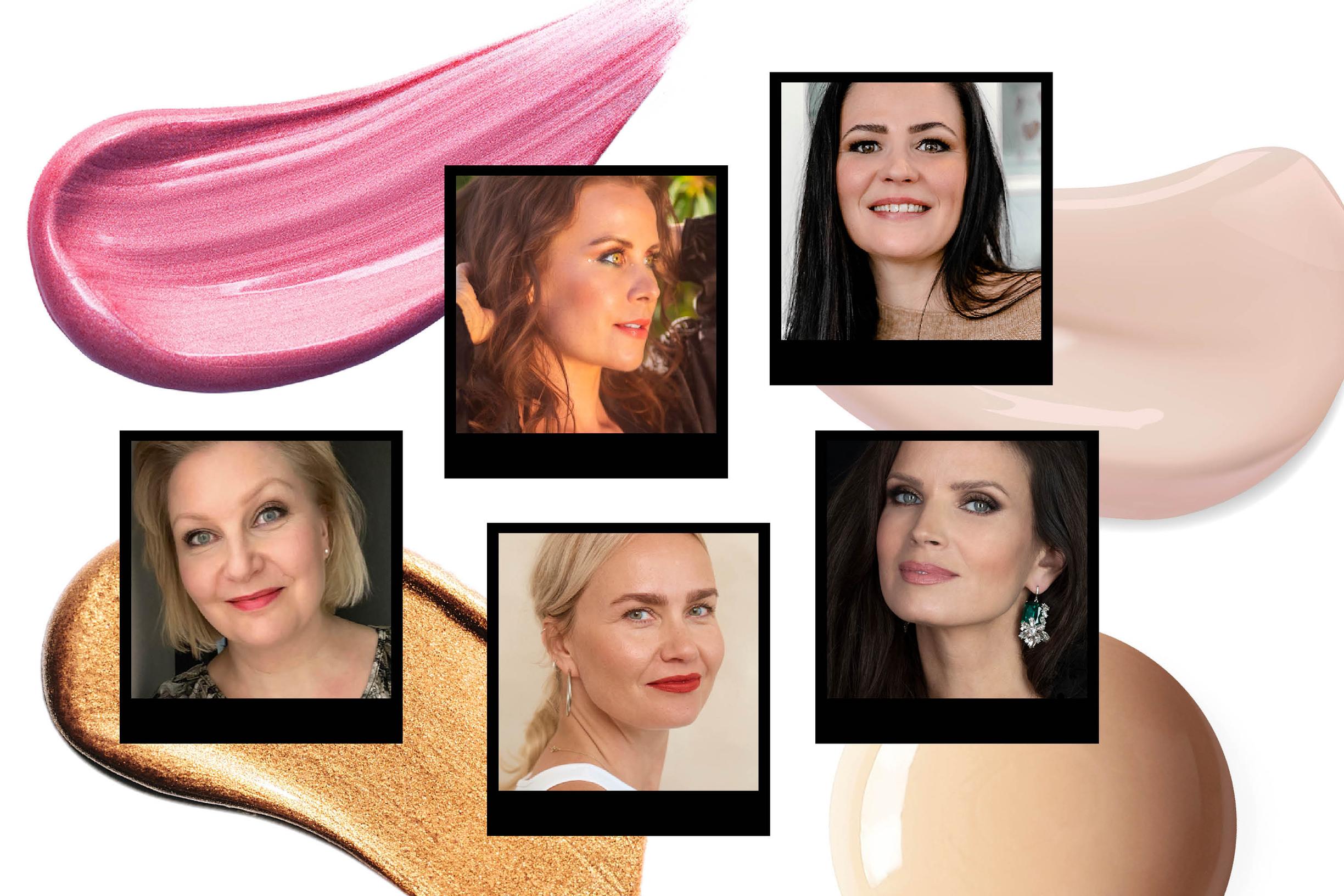 5 meikkaajaa paljastaa salaisuutensa ihanan juhlameikin takana – suukottelun kestävä huulipuna, hohdokas heleyttäjä ja muut tuotteet