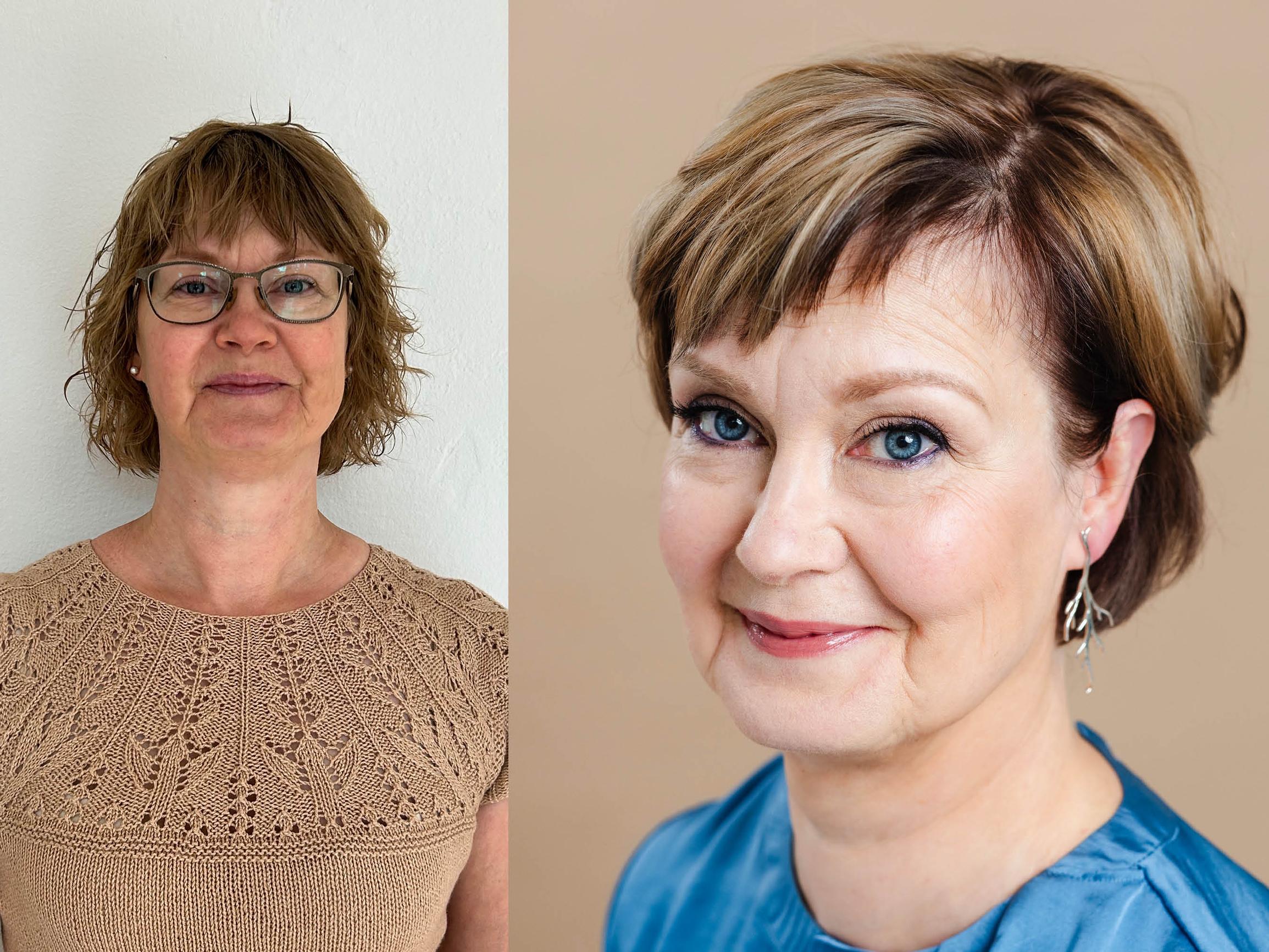 Jaanan, 56, permanentattu tukka sai muuttumisleikissä uuden ryhdikkään mallin – kampaaja kertoo vinkit myös kuivan hiuspohjan hoitoon