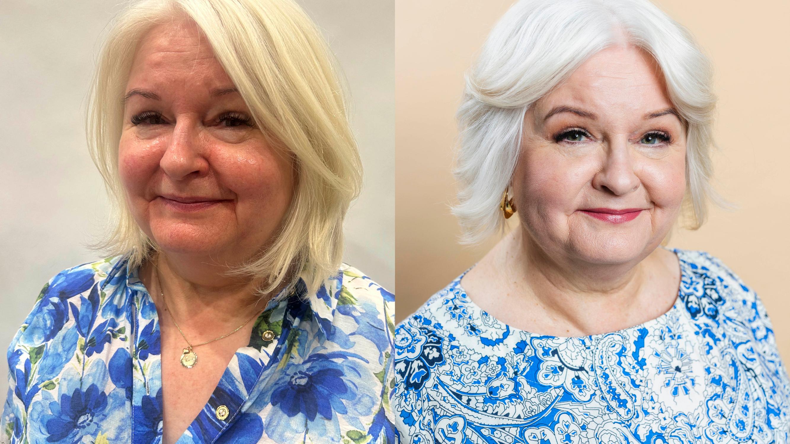 Maaret, 61, inhosi hiustensa kellertävää sävyä – näin tukka muuttui muuttumisleikissä  