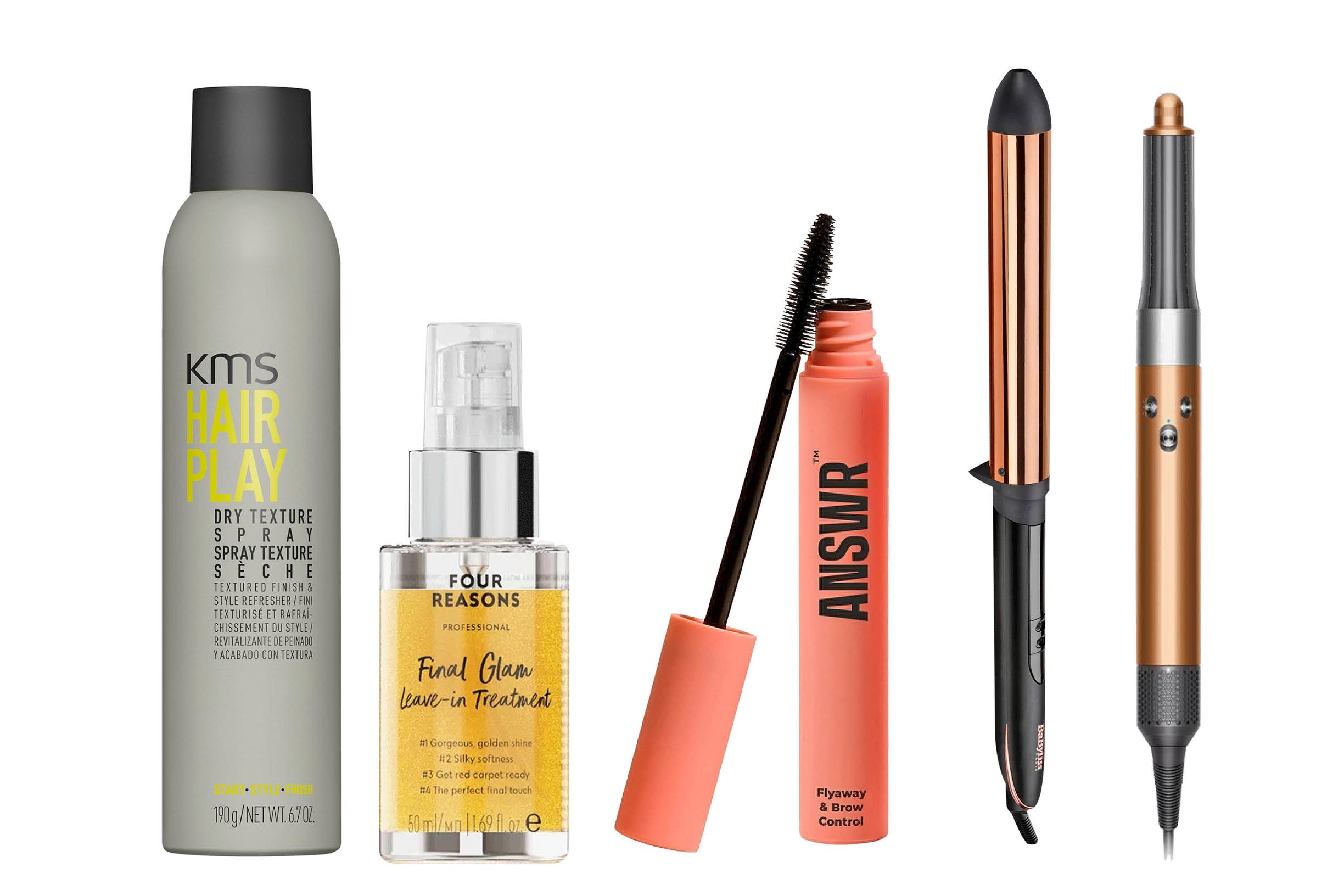 KMS Hairplay Dry Texture Spray 30,90 e. Four Reasons Final Glam Treatment 29,90 e. Answr Flyaway & Brow Control 17,90 e. BaByliss Salon Brilliance Titanium Brilliance Wand 49,90 e. Dyson Airwrap Multi-Styler Complete 8 lisäosalla 549 e.