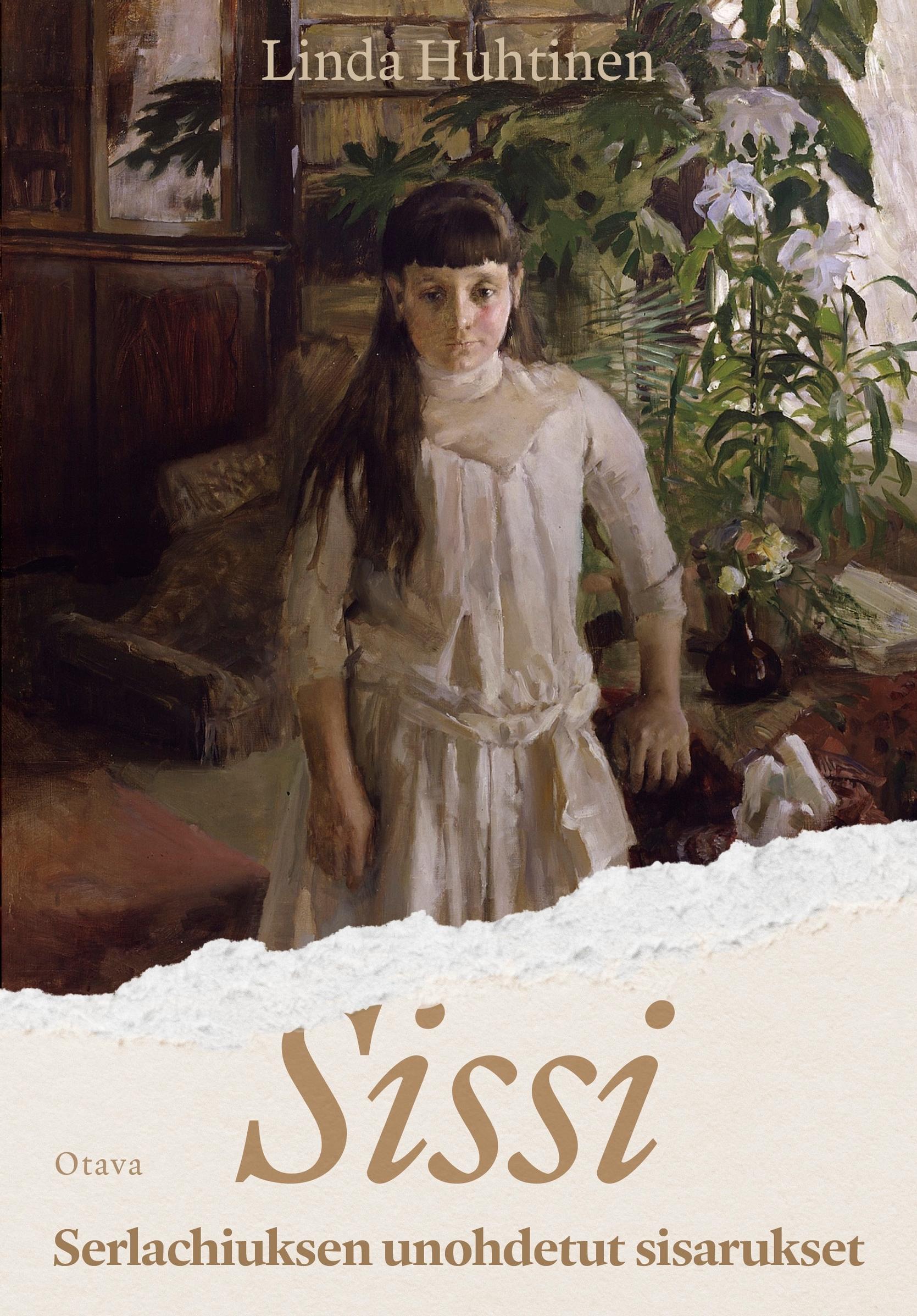 kirjan kansi, jossa maalaus Sissistä lapsena
