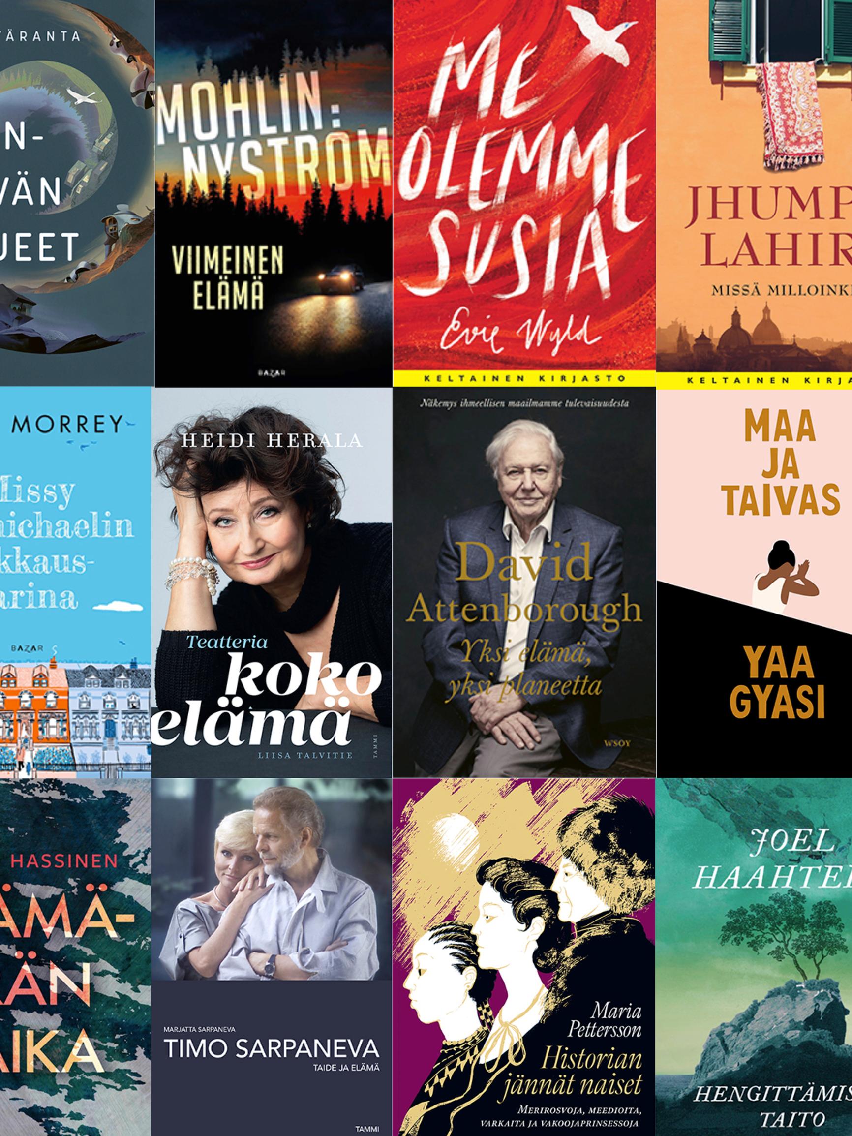 Kirjavinkit pukinkonttiin: Heidi Herala, David Attenborough, Pirjo Hassinen, Joel Haahtela, Marjatta Sarpaneva, Yaa Gasi