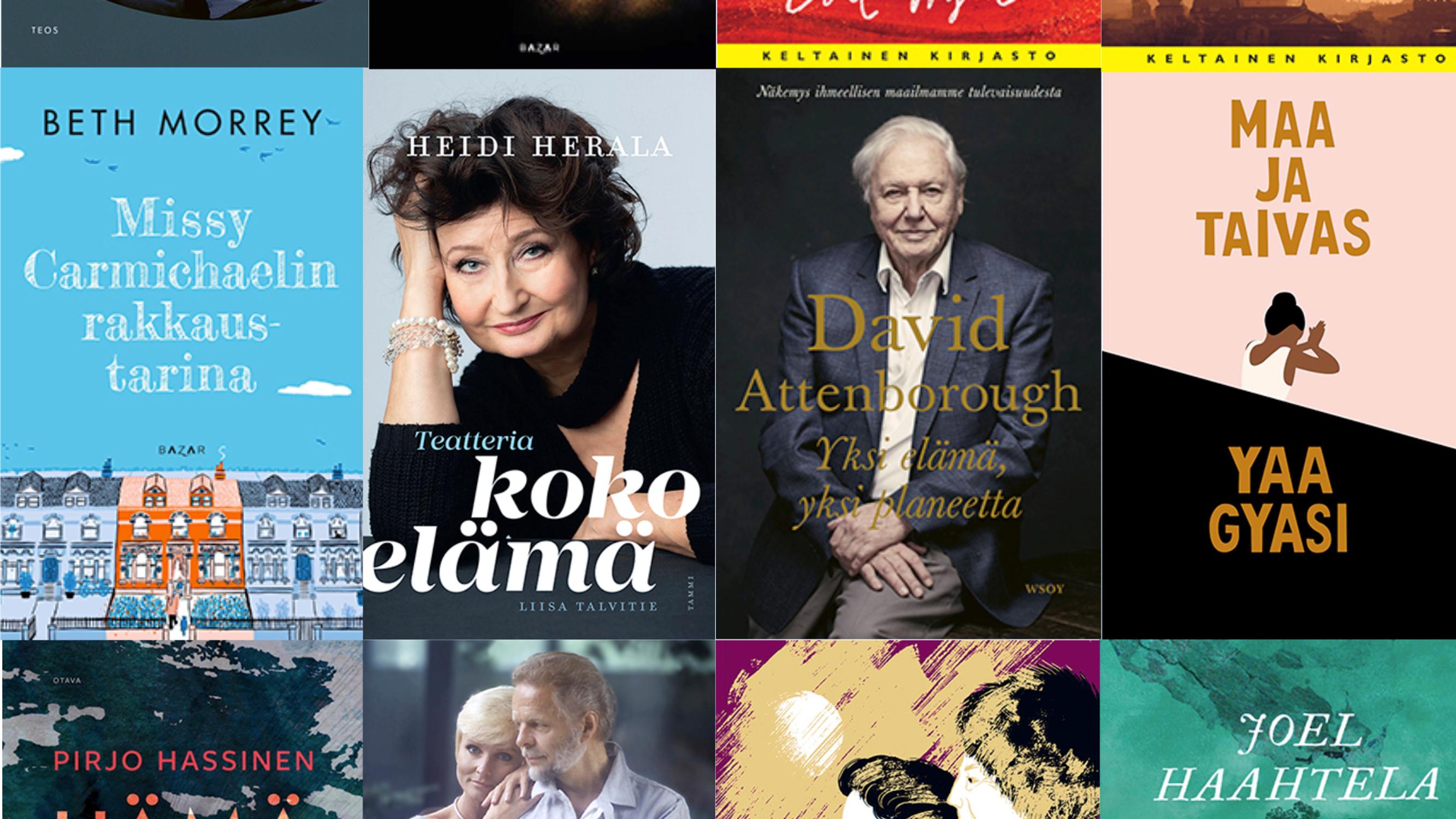 Kirjavinkit pukinkonttiin: Heidi Herala, David Attenborough, Pirjo Hassinen, Joel Haahtela, Marjatta Sarpaneva, Yaa Gasi