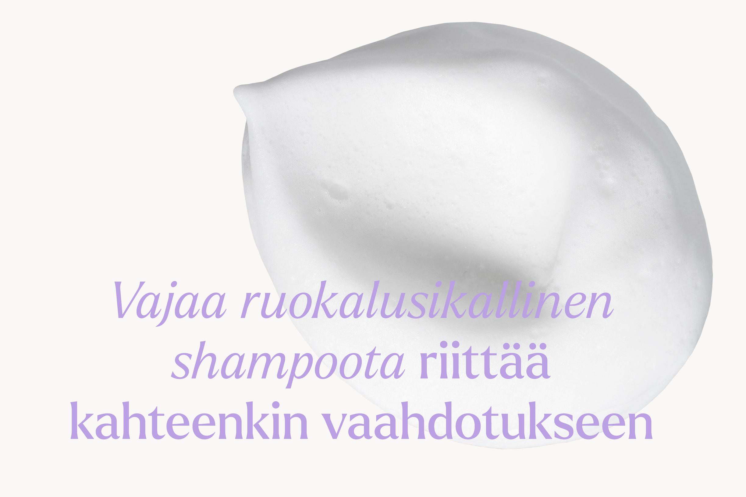 oikea määrä kosmetiikkaa shampoo