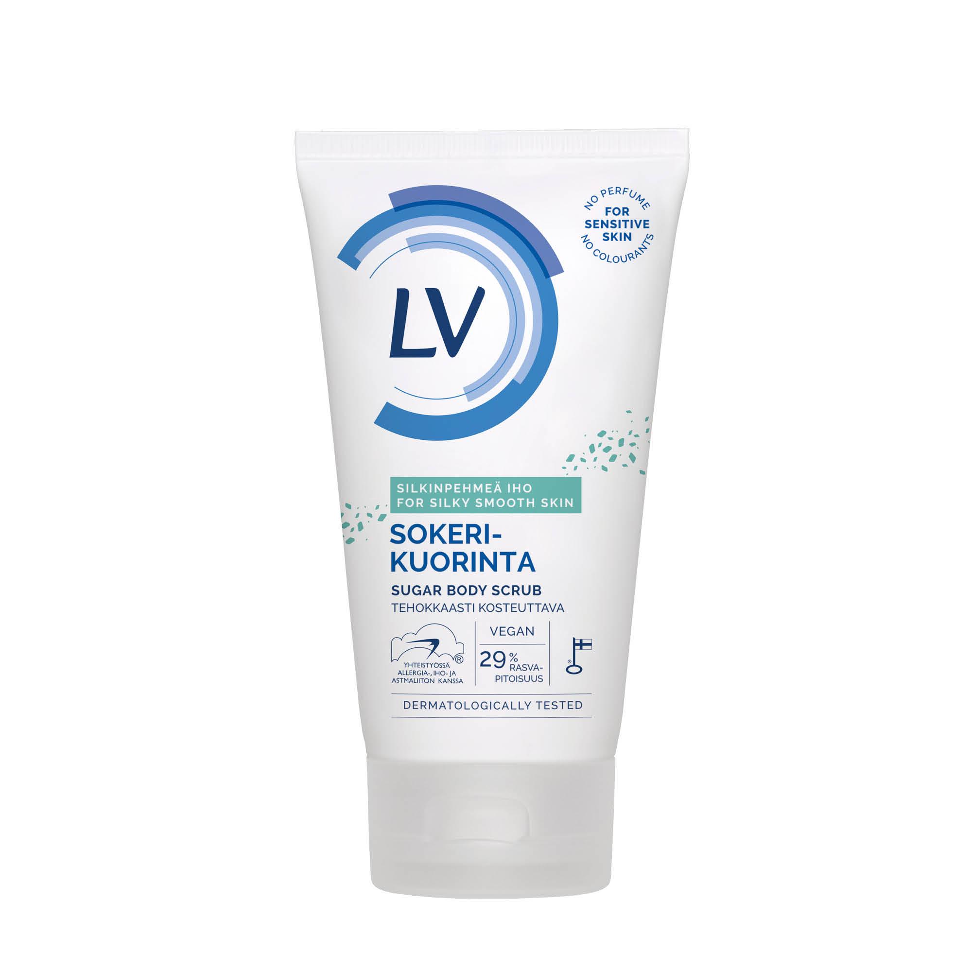 Sokerikuorinta vartalolle 5,90 e / 150 ml, LV.