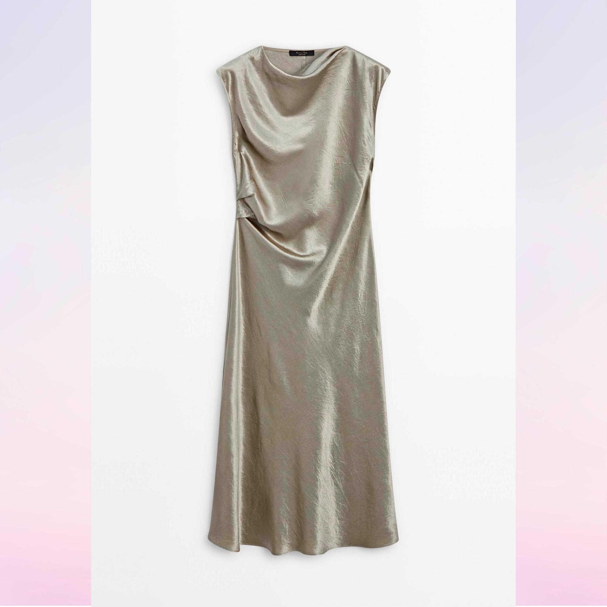 Satiinimekko (S–L), jossa vesiputouskaulus 99,95 e, Massimo Dutti.