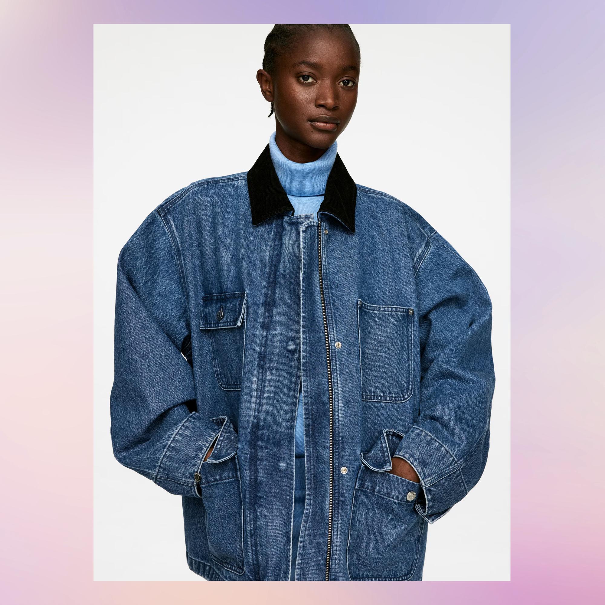 Cord-collar Denim Jacket -farkkutakki 139 e, Arket.