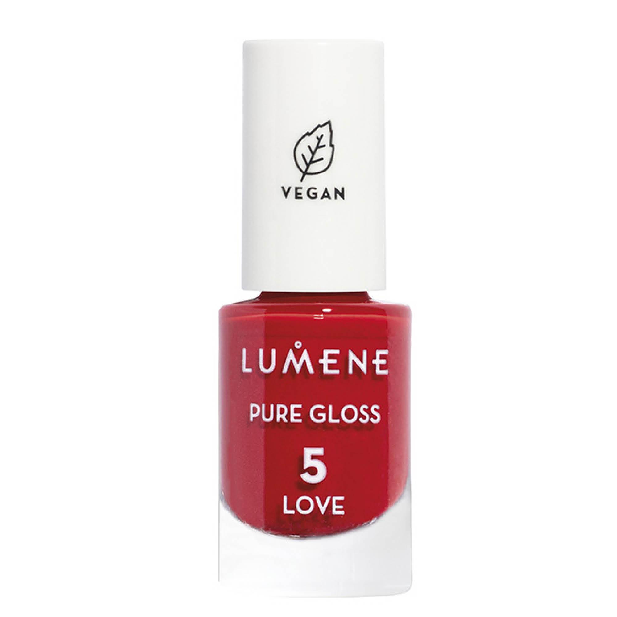 Edullinen ja kotimainen Lumene Pure Gloss -kynsilakka, sävy Love, 5,50 e.
