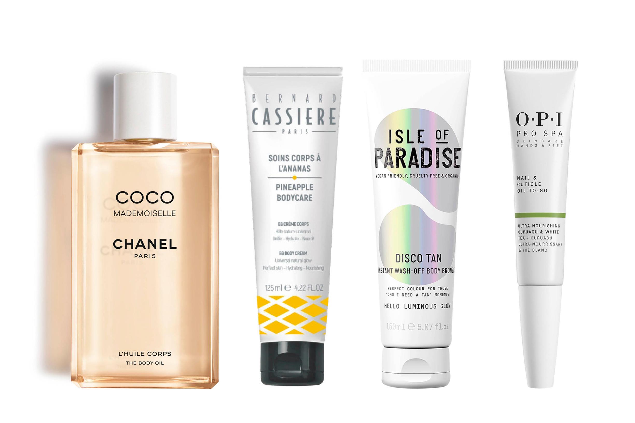 Chanel Coco Mademoiselle The Body Oil 87,30 e. Bernard Cassiere Pineapple BB Cream 34,90 e. Isle of Paradise Disco Tan Instant 20,90 e. OPI Pro Spa Nail & Cuticle Oil To Go 17,99 e.