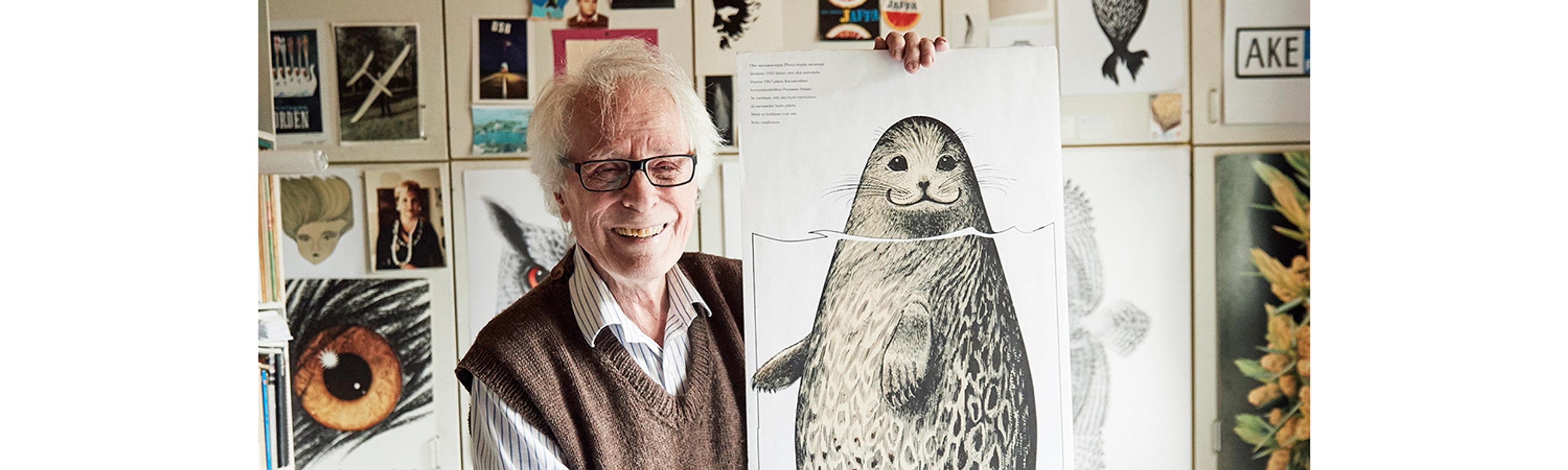 Graafikko Erik Bruun, 91: "Eläkkeelle jääminen ei kuulu suunnitelmiini"