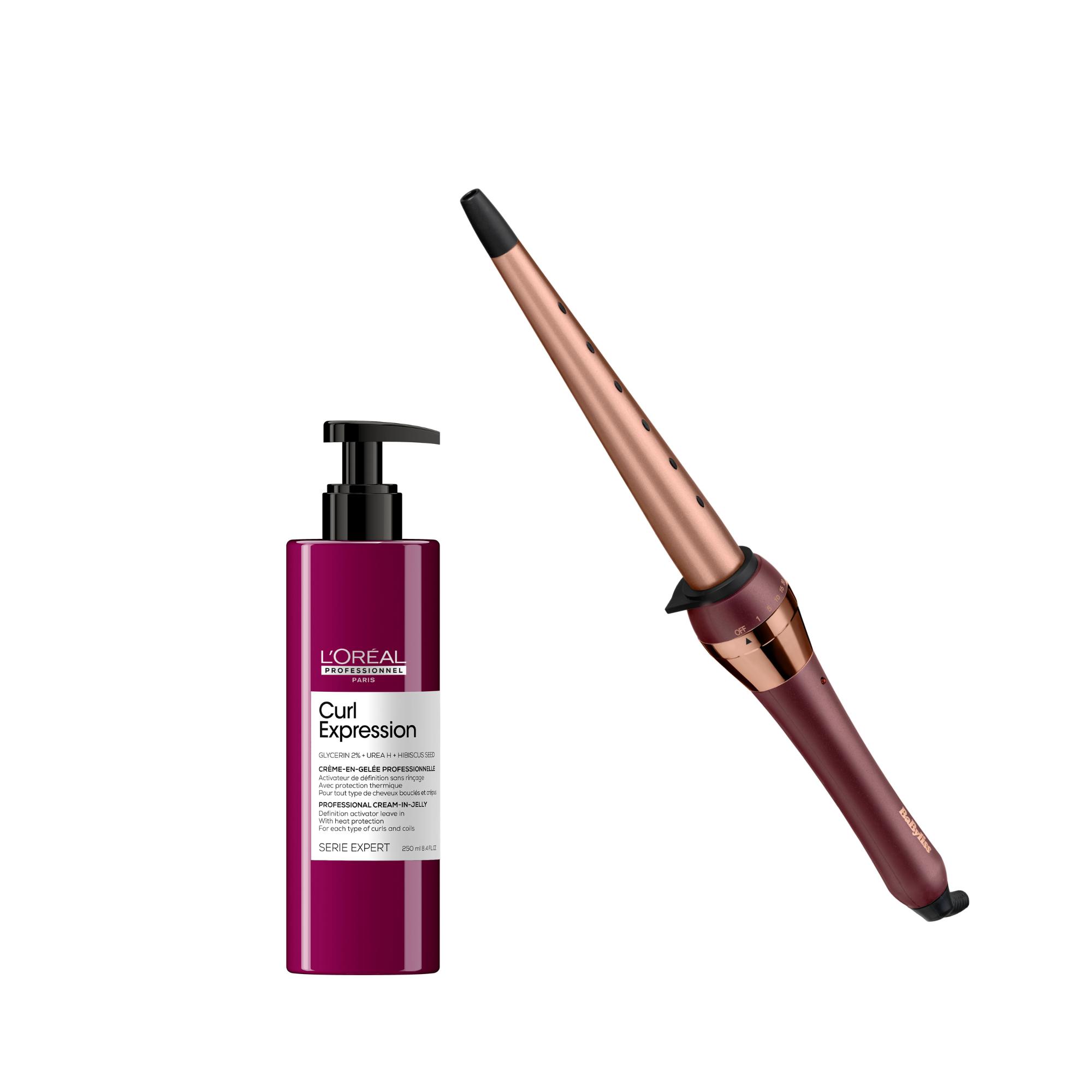 1. Curl Expression Professional -muotoiluvoide 30 e, L’Oréal Professionnel. 2. Berry Crush Wand -kiharrin 34,90 e, BaByliss.